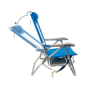  GCI Sunshade 4 Kademeli Güneşlikli Sandalye Mavi