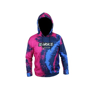 Sea Horse Angler Hoodie Blue Pink Label S