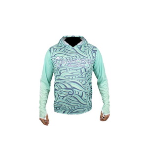 Sea Horse Special Angler Uv T-Shrt Green Wave 2XL